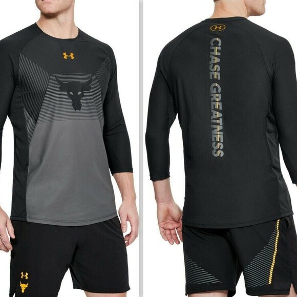 Under Armour X Project Rock Vanish Workout 3/4 Sleeve Shirt - Size Small - Picture 1 of 8